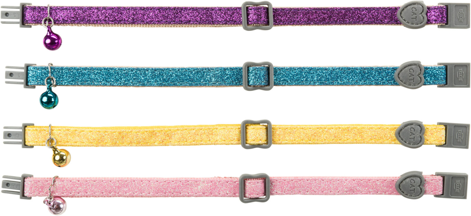 Petshop - Zgarda Pentru Pisici, Cu Clopotel, Sclipitoare, Diverse Culori