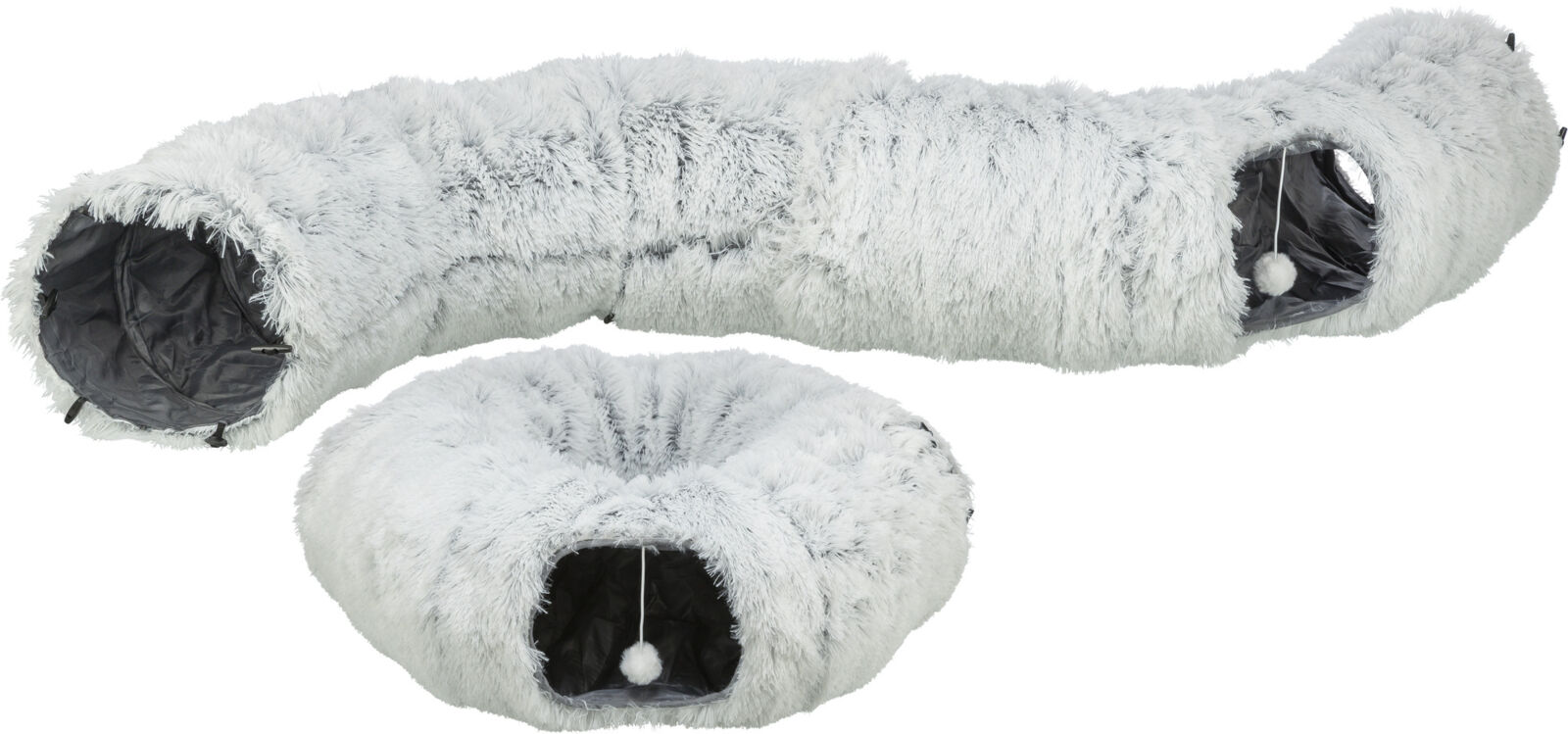 Petshop - Tunel de Joaca pentru Pisici, Harvey, 25 x 160 cm, Gri