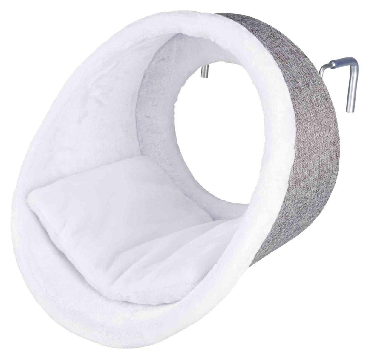 Petshop - Sezlong Pe Calorifer 38 x 34 cm Gri cu Alb