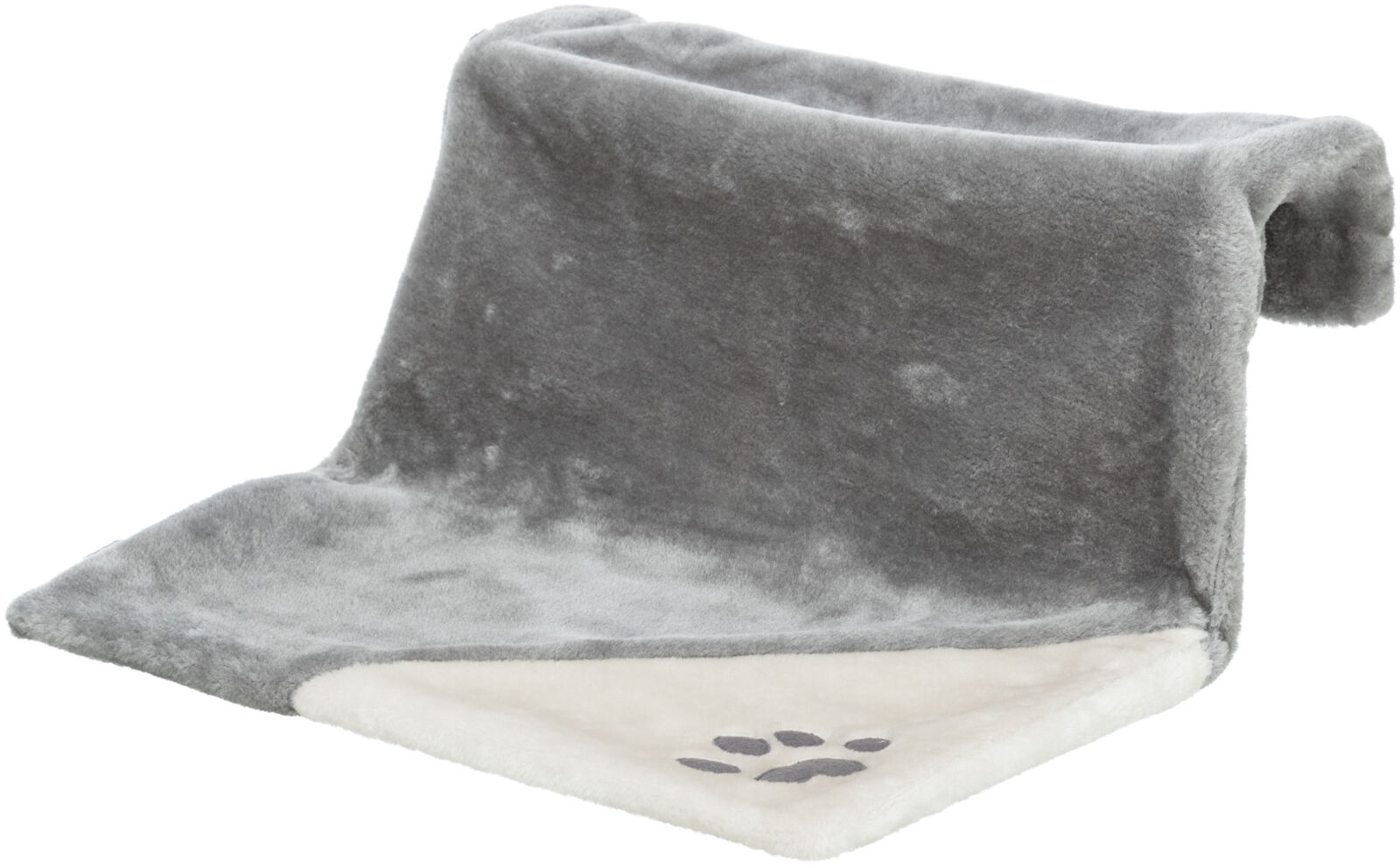 Petshop - Sezlong pe Calorifer Plush, 45 x 24 x 31 cm, Gri/Gri Deschis