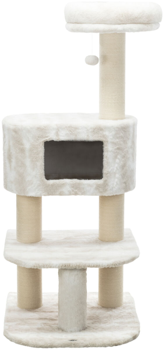 Petshop - Ansamblu Cat Tree Nelli, 58 x 58 x 140, Alb/Taupe