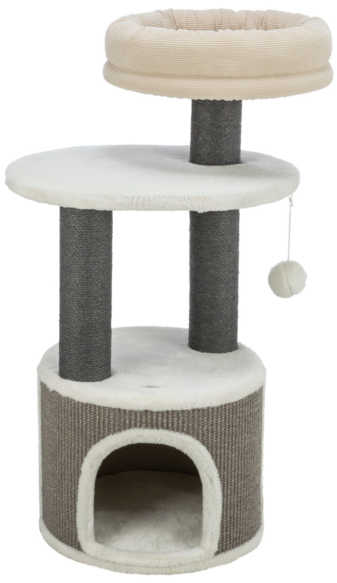 Petshop - Ansamblu Cat Tree Marco, 38 x 85 cm, Alb/Bej