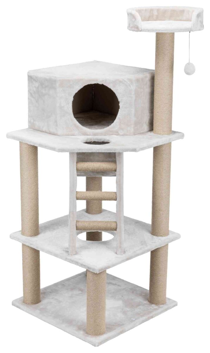 Petshop - Ansamblu Cat Tree Marlena, 60 x 60 x 151 cm, Gri Deschis