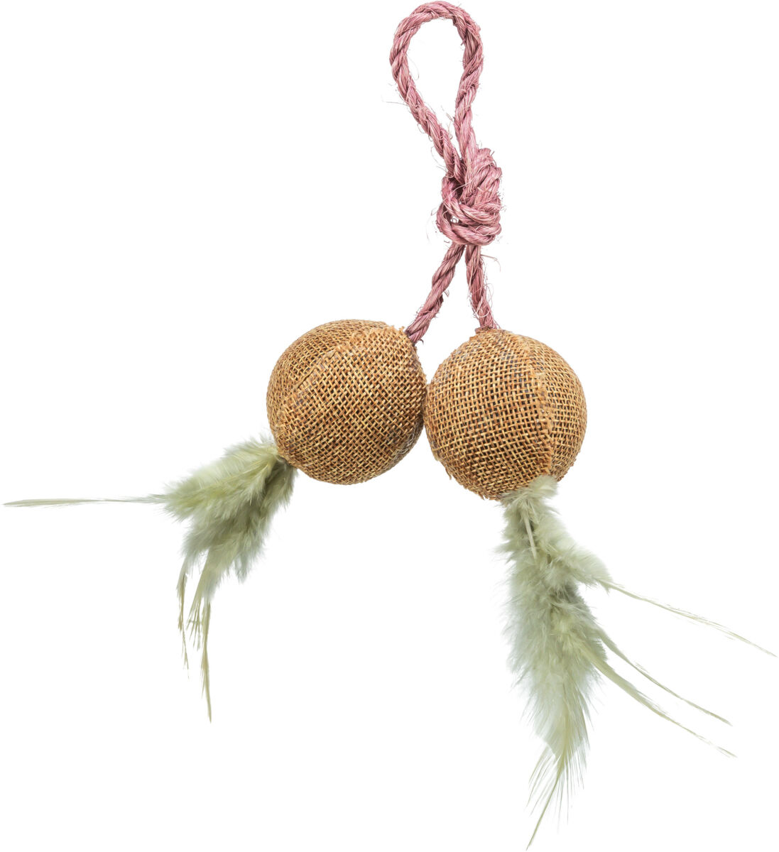Petshop - Jucarie Pentru Pisici, 2 Mingi Pe Sfoara, 4.5 cm