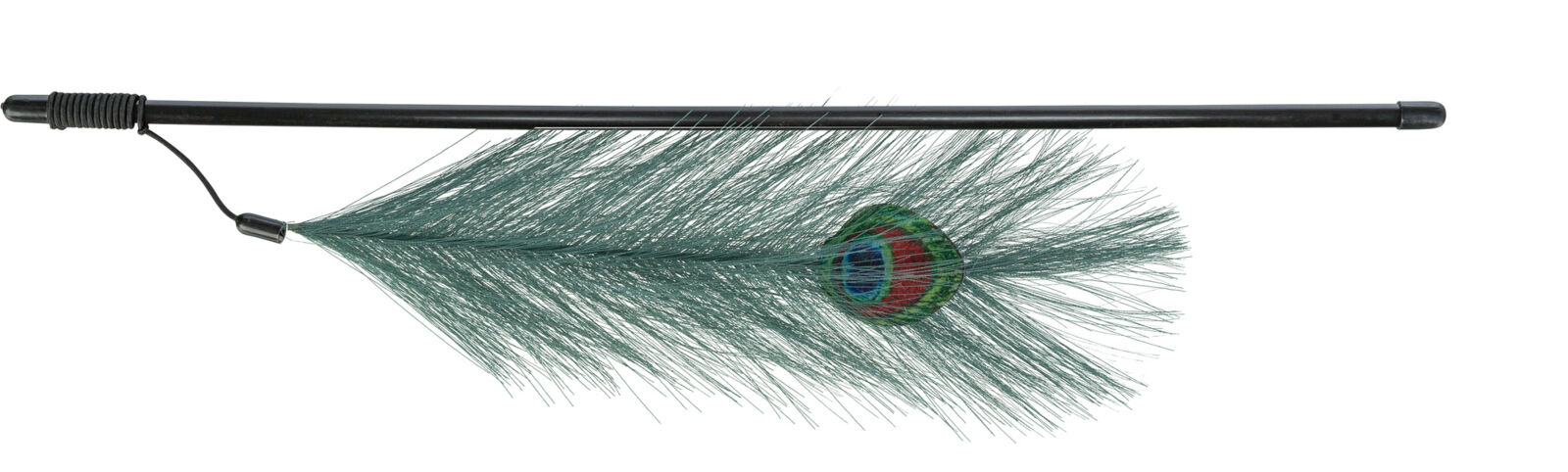 Petshop - Jucarie Pentru Pisici, Undita Cu Pana De Paun, 47 cm