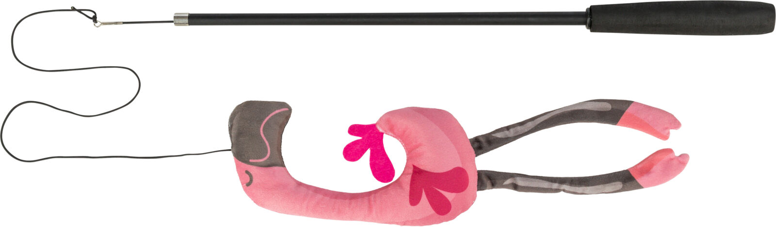 Petshop - Jucarie Undita Telescopica cu Flamingo, 42-106 cm