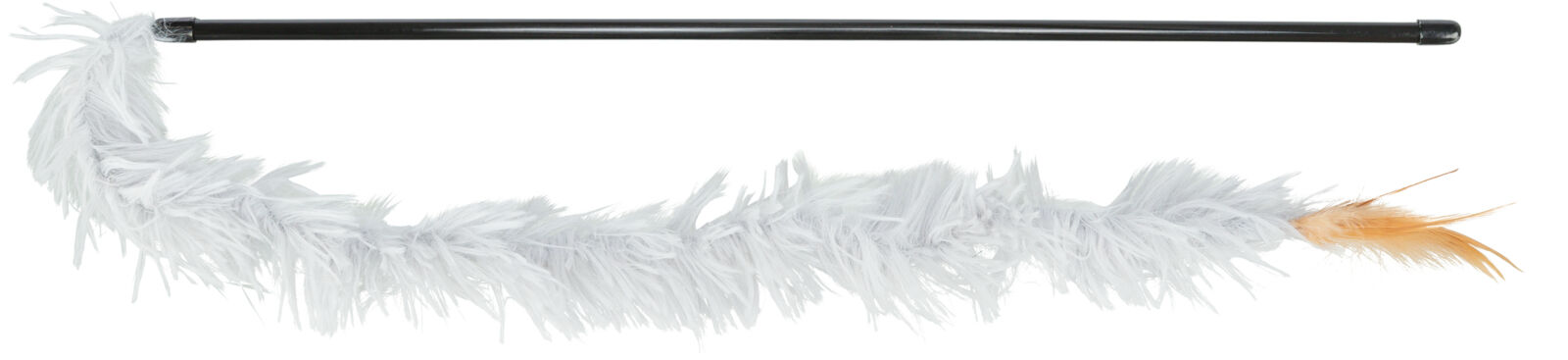Petshop - Jucarie Pentru Pisici, Undita Cu Banda De Plus Si Pene, 48 cm