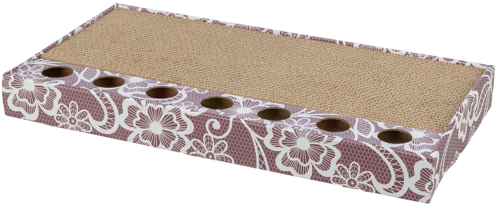 Petshop - Carton de Zgariat, cu 2 Mingi, 48 x 5 x 25 cm, Roz