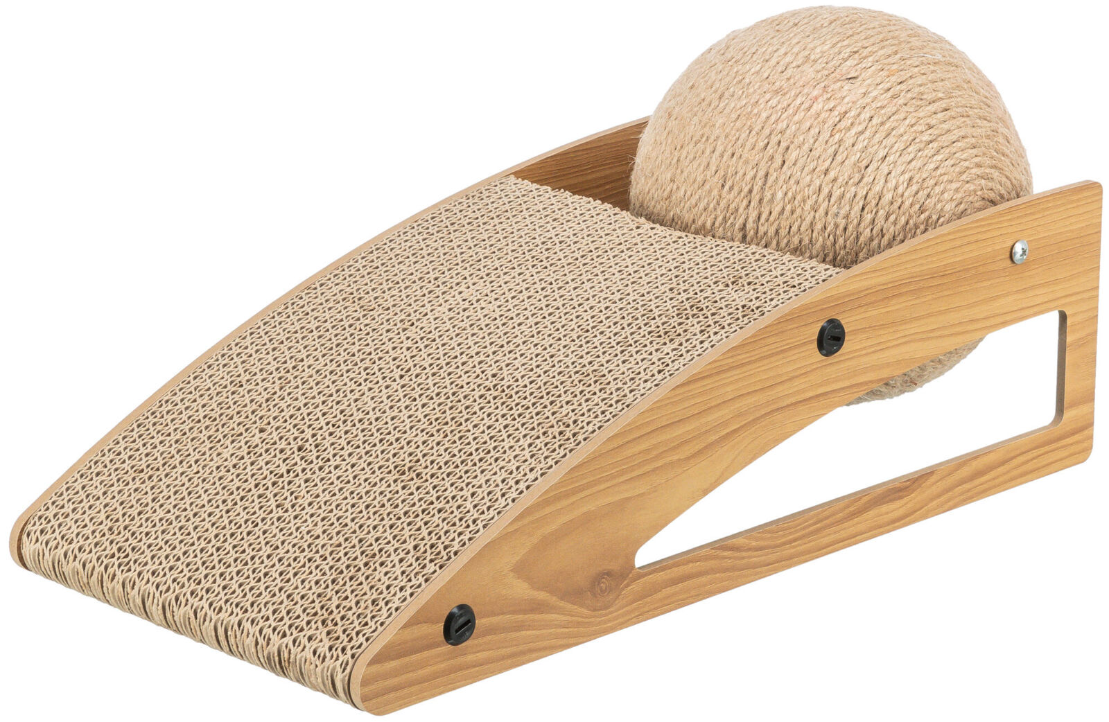Petshop - Carton de Zgariat, Rampa cu Minge, 40 x 17 x 20 cm
