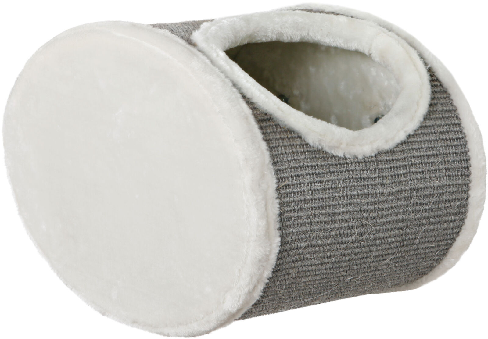 Petshop - Casuta Pe Perete 48 x 29 x 28 cu Sisal Gri cu Alb