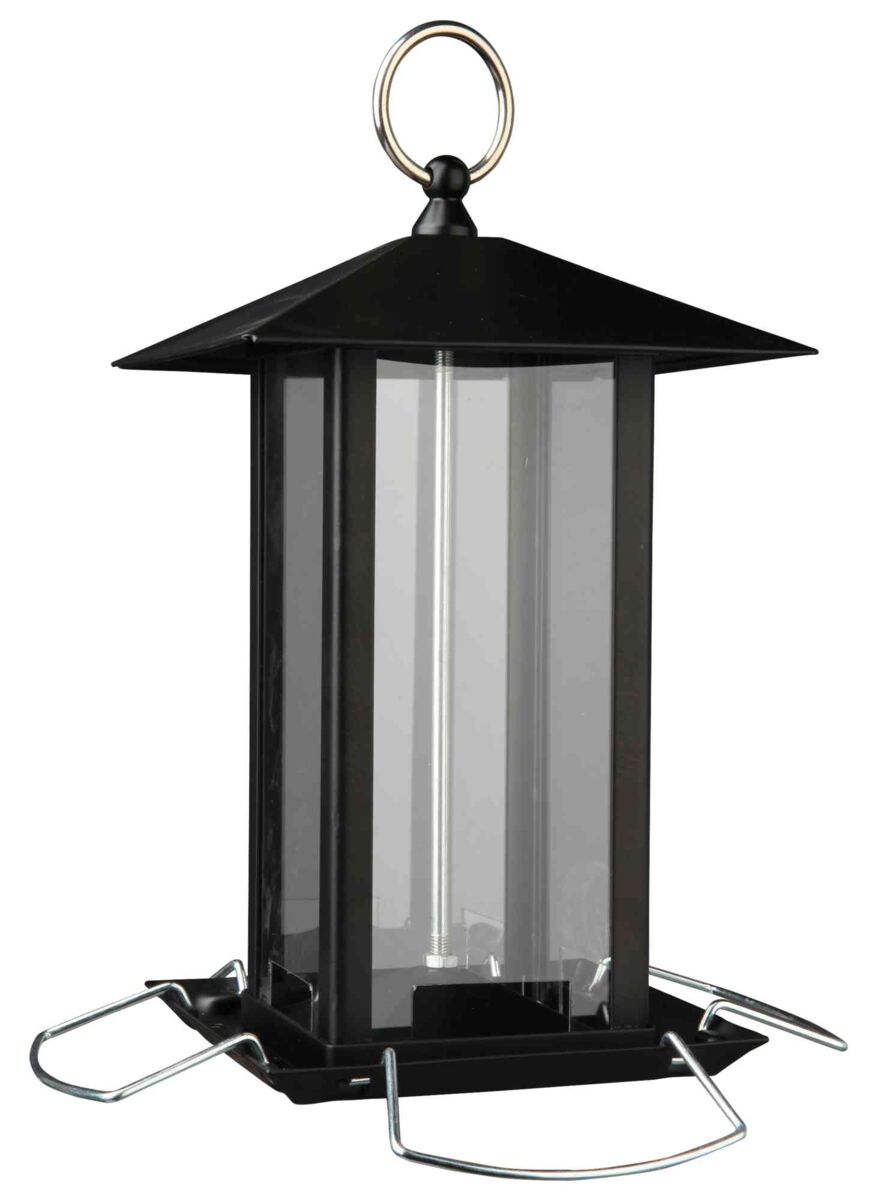 Castroane si adapatori animale - Hranitor Exterior, Suspendat, Metal, 1000 ml/20 cm, Negru