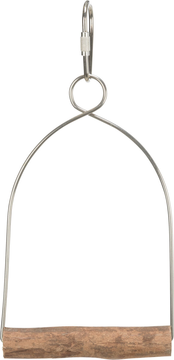 Petshop - Leagan Arc pentru Pasari, Lemn/Metal, 8 x 15 cm