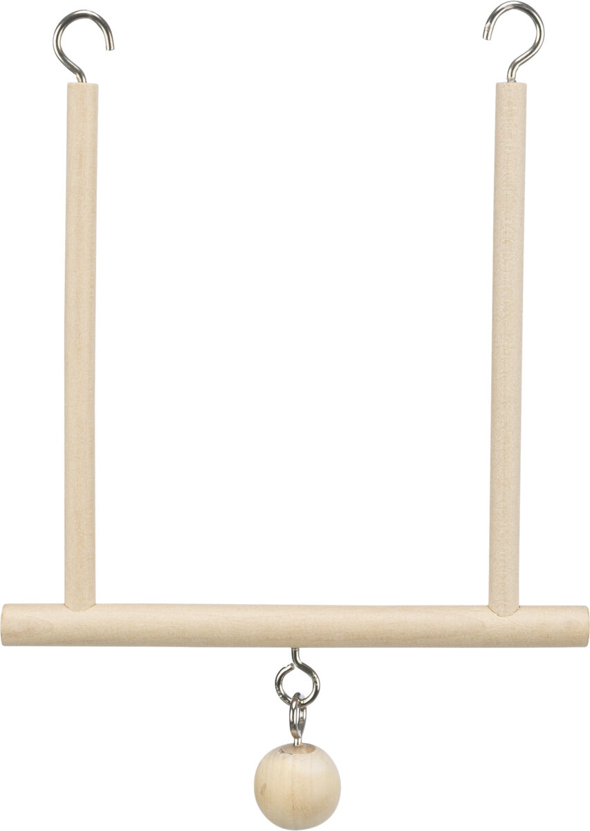 Petshop - Jucarie Leagan Lemn cu Clopotel 12 x 13 cm
