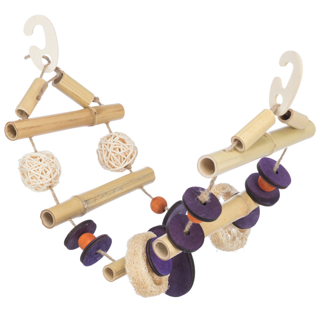 Petshop - Jucarie Pentru Pasari, Pod Suspendat Din Bambus, 45 cm
