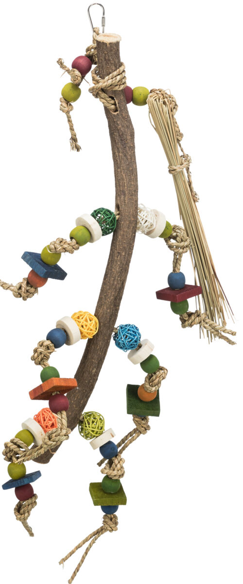 Petshop - Jucarie Pentru Pasari, Lemn Natural, 56 cm