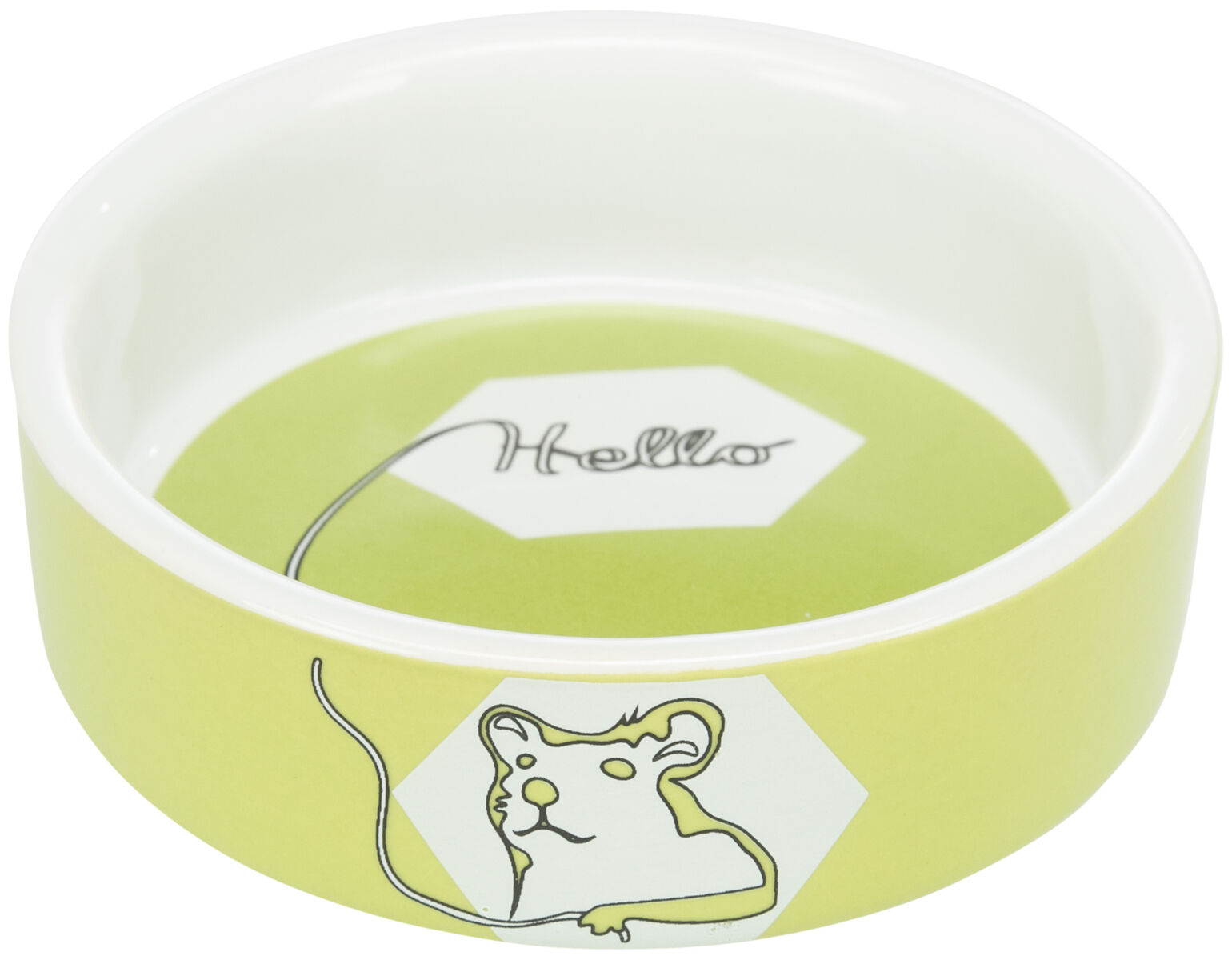 Castron Ceramic Pentru Hamsteri, Hello, 90 ml/ 8 cm, Diverse Culori [1]