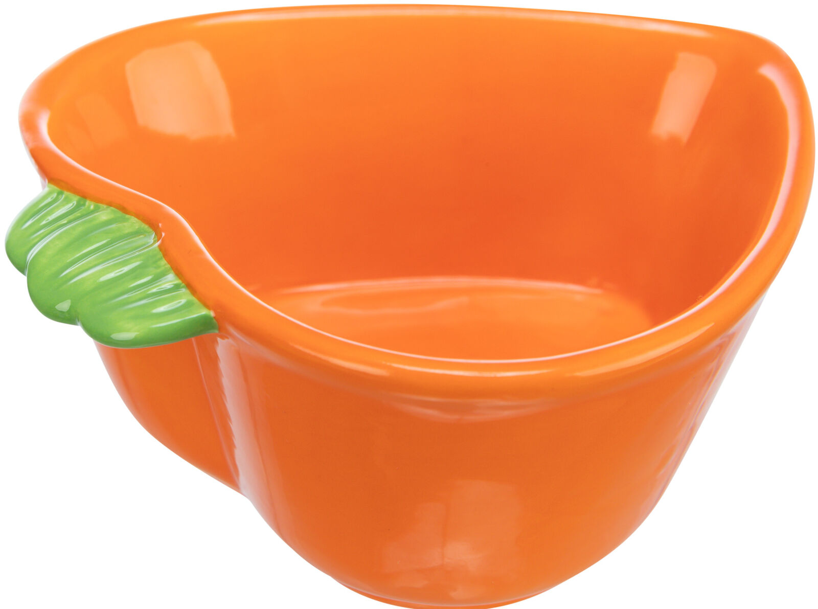 Castroane si adapatori animale - Castron Ceramic pentru Rozatoare, Forma Morcov, 180 ml / 12 x 11 cm, Portocaliu