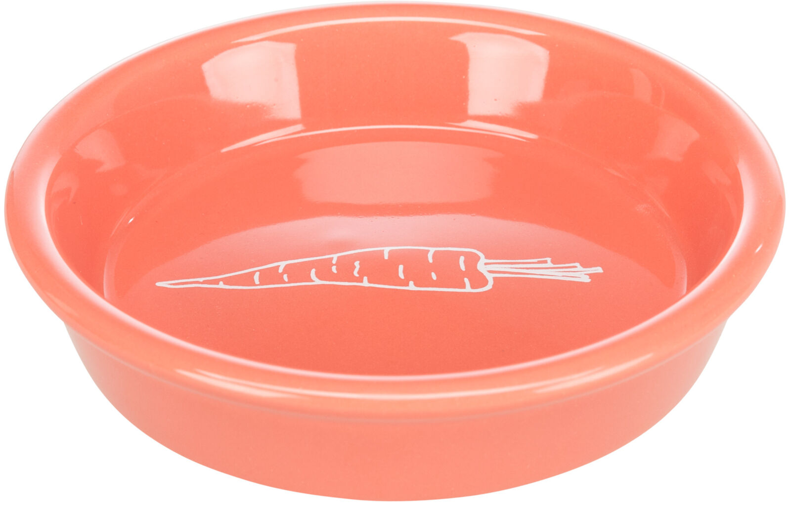 Castron Ceramic Pentru Iepuri, Cu Motiv Morcov, 200 ml/ 14 cm, Diverse Culori [1]