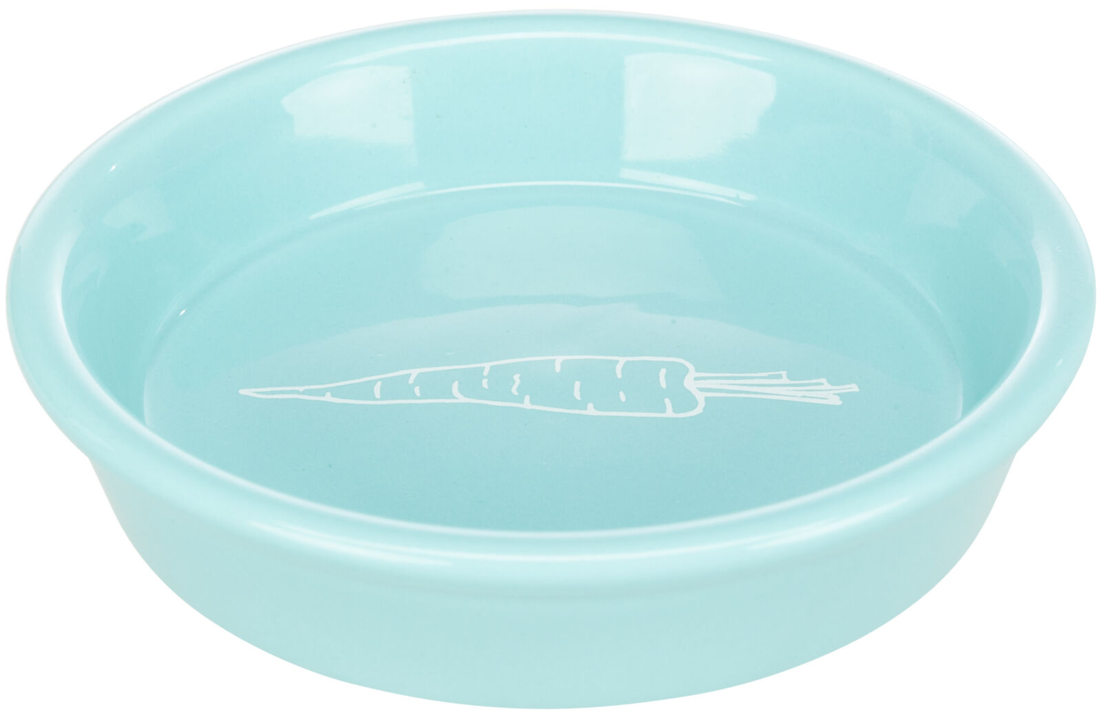 Castron Ceramic Pentru Iepuri, Cu Motiv Morcov, 200 ml/ 14 cm, Diverse Culori [2]