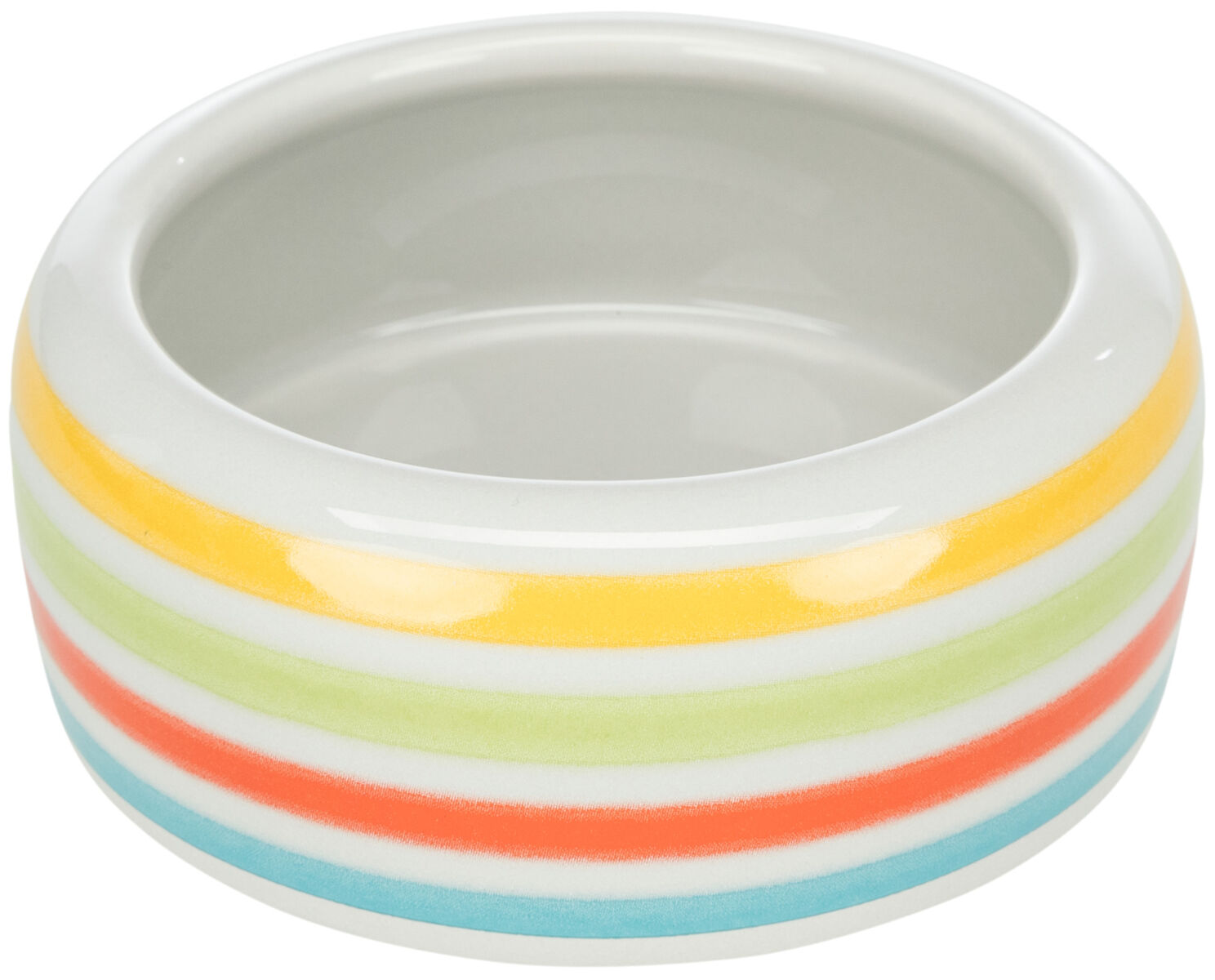 Castroane si adapatori animale - Castron Ceramic Pentru Porcusori de Guineea, 200 ml/11 cm, Multicolor/Crem