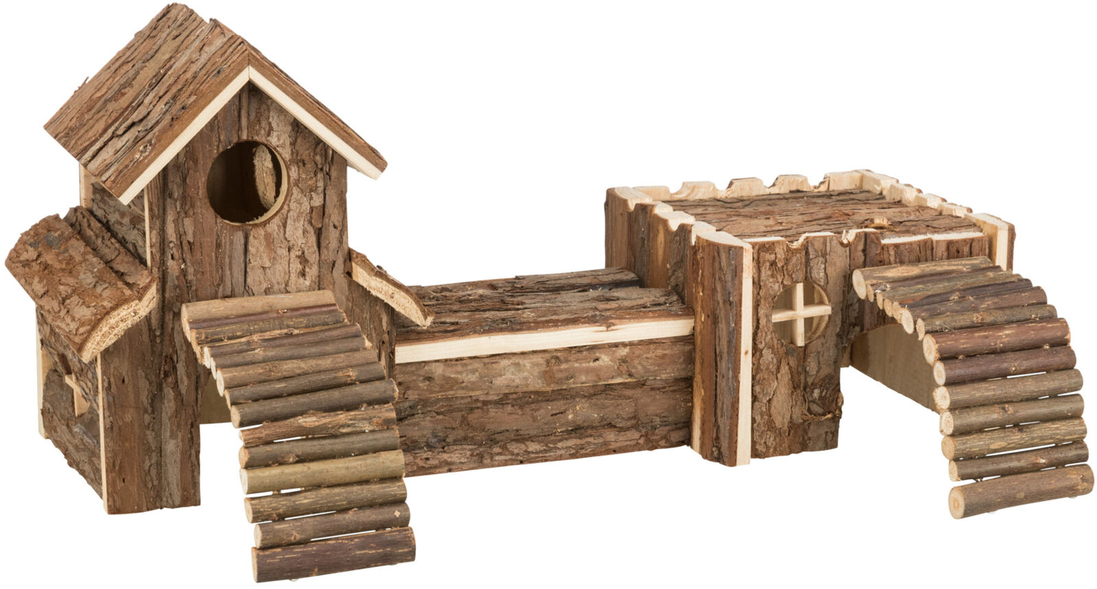 Petshop - Casuta pentru Rozatoare, Frida, cu Sistem de Tunel, 47 x 22 x 15 cm