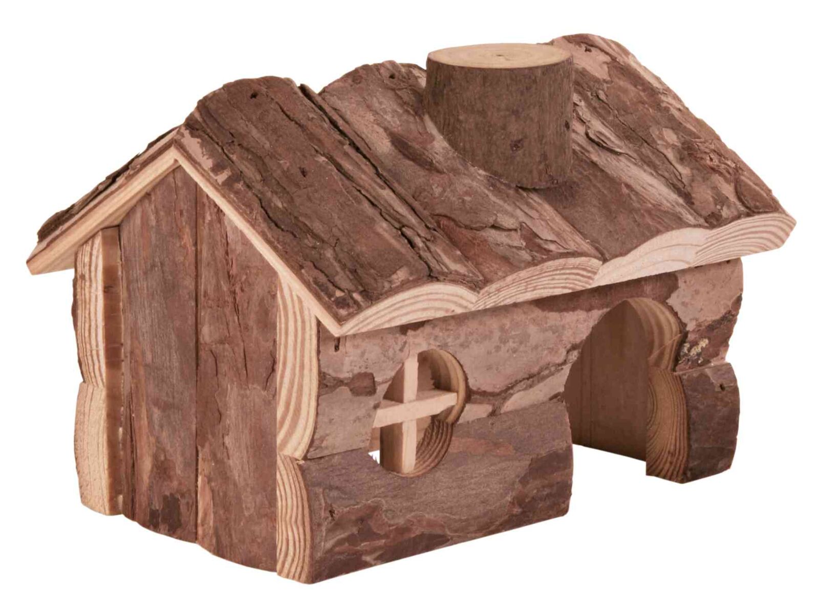 Petshop - Casuta pentru Hamsteri, Hendrik, Lemn, 14 x 11 x 11 cm, Maro