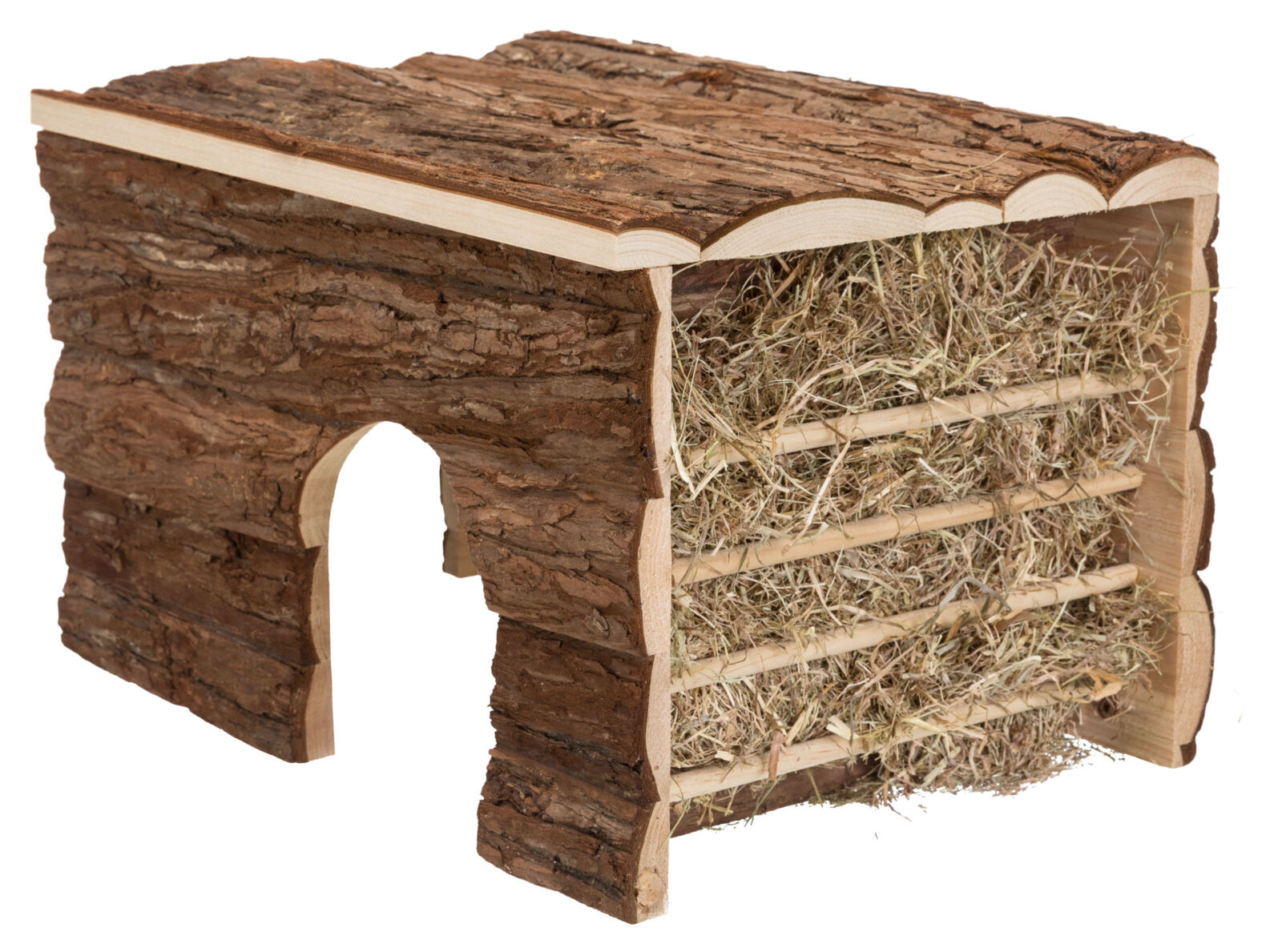Petshop - Casuta pentru Rozatoare, Ila, cu Iesle pentru Fan, Lemn, 40 x 25 x 29 cm