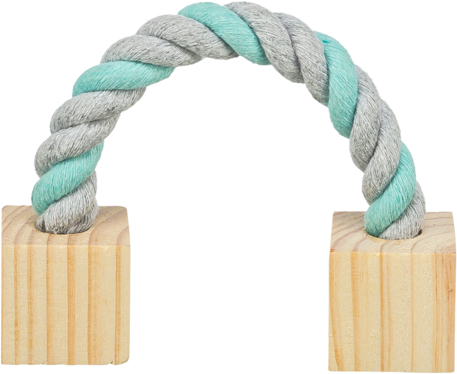 Jucarie Pentru Rozatoare, Sfoara Cu Cuburi De Lemn, 20 cm [1]