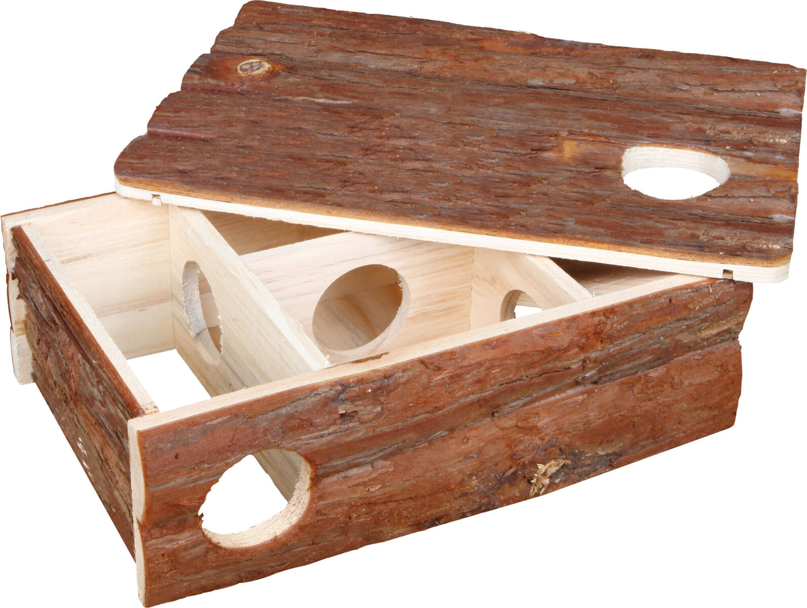Petshop - Casuta Labirint pentru Rozatoare, Leif, Lemn, 35 x 11 x 25 cm, Maro