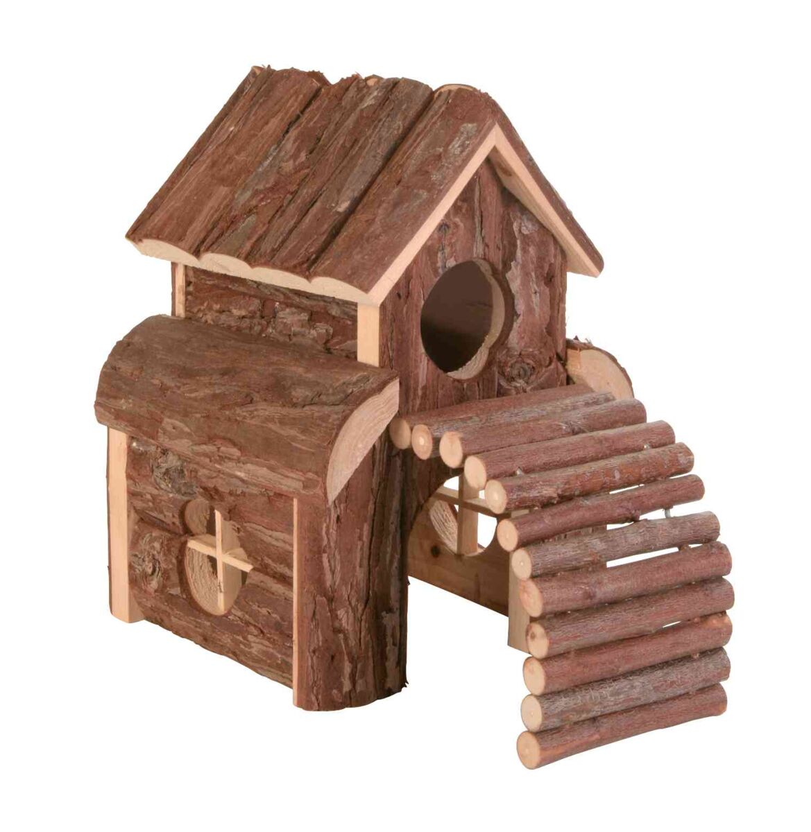 Petshop - Casuta pentru Rozatoare, Finn, Lemn, 13 x 20 x 20 cm, Maro