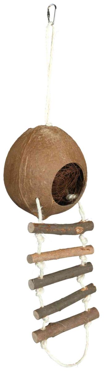Petshop - Casuta Nuca Cocos pentru Rozatoare, cu Scara, 13 x 56 cm