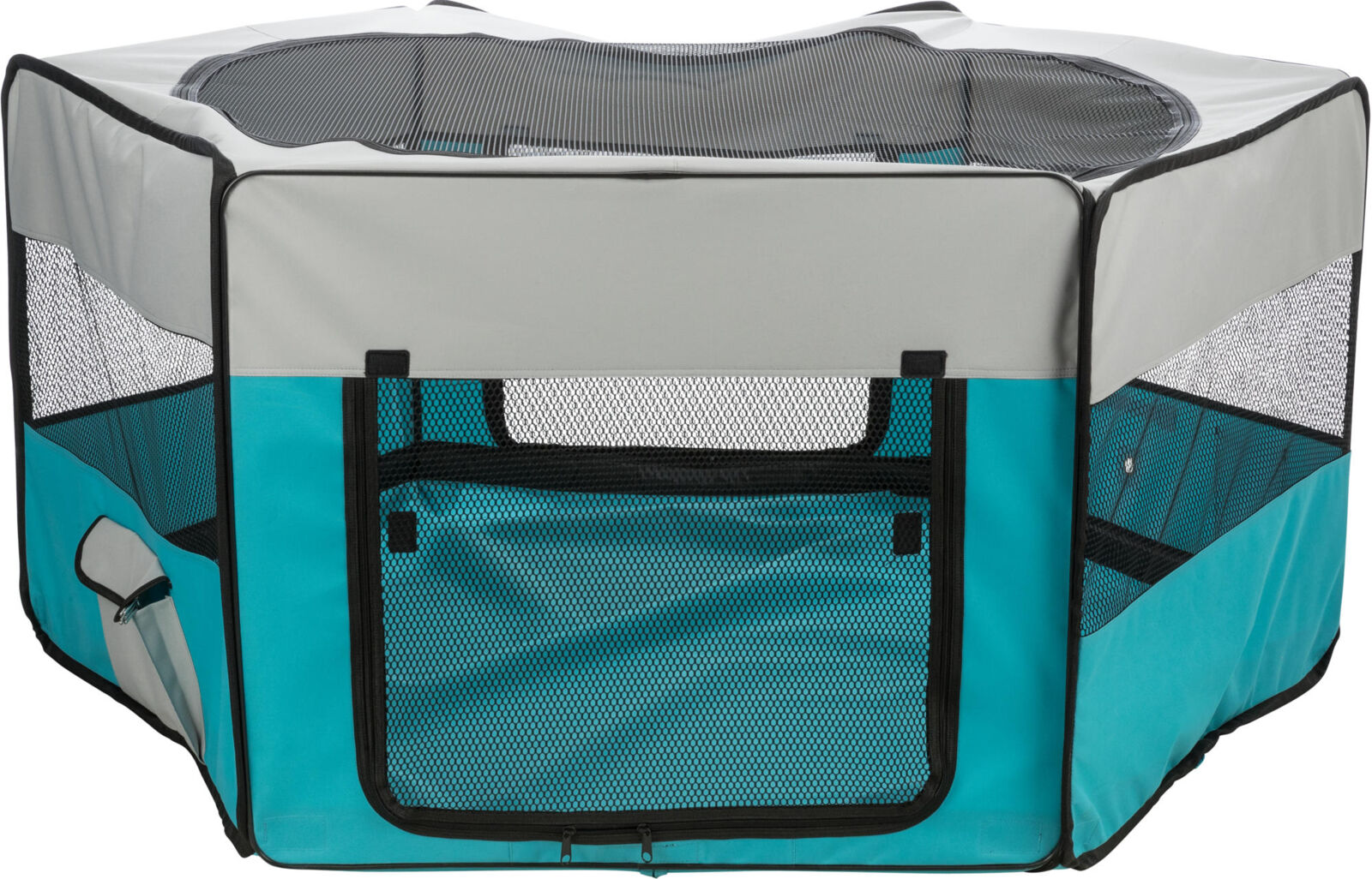Petshop - Tarc pentru Rozatoare, Interior/Exterior, Poliester, 150 x 65 cm, Turcoaz/Gri