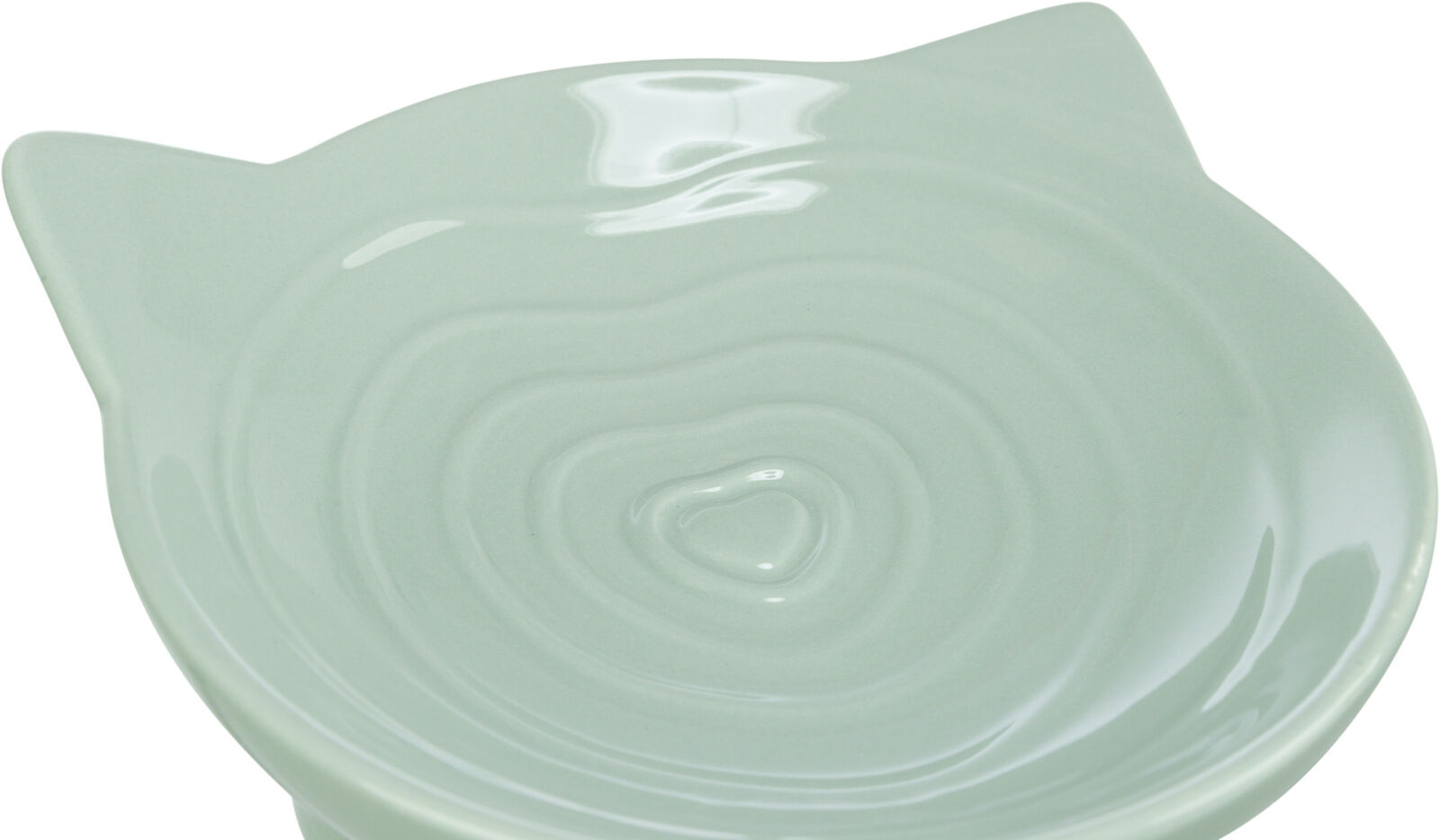 Castron Ceramic Pentru Pisici, Viviana, Ridicat, Forma Ergonomica, 0.15 l/Ã¸ 14 cm, Verde Salvie [2]
