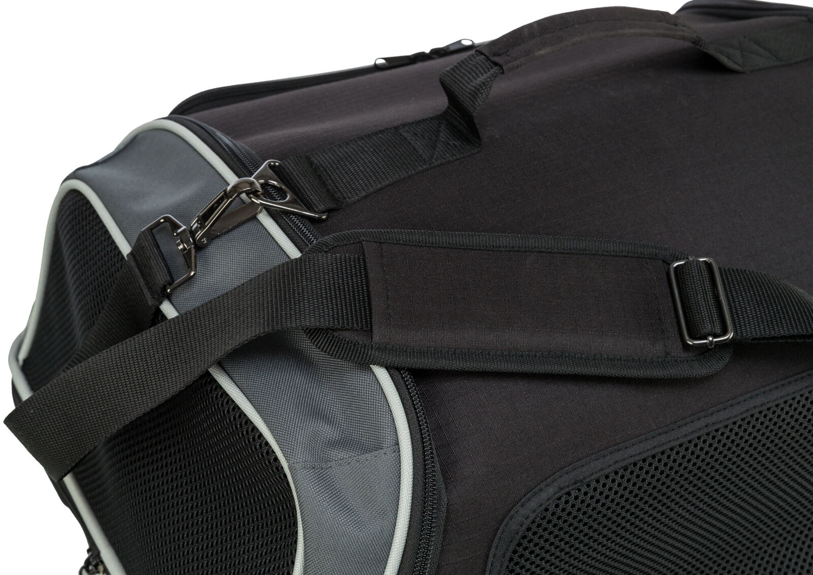 Geanta de Transport Animale Companie, pentru Avion, Airline, 55 x 23 x 40 cm, Pana la 7 kg, Negru/Gri [3]