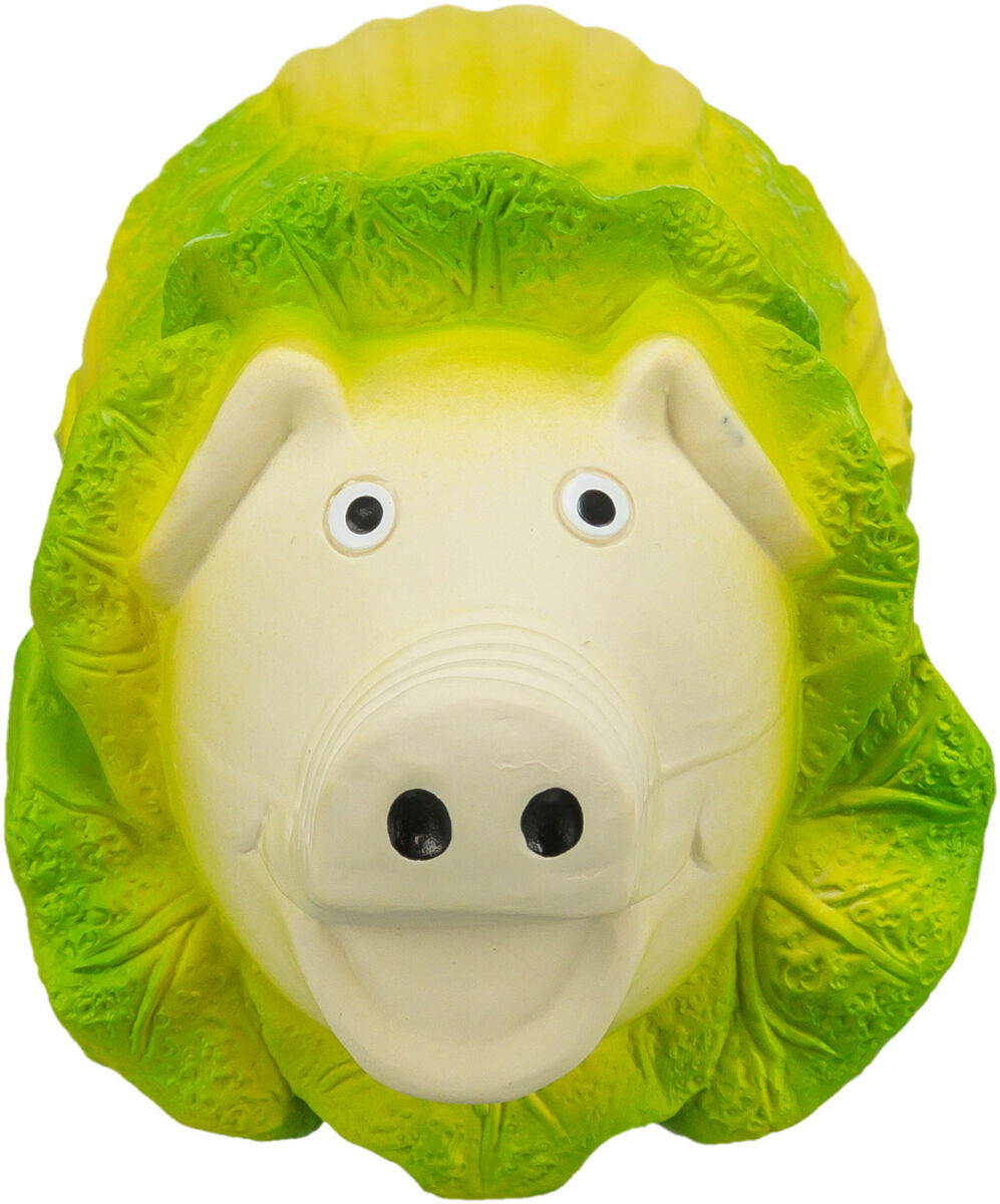 Jucarie Pentru Caini, Varza-Porc, Latex, Cu Sunet, 23 cm, Verde Deschis [1]