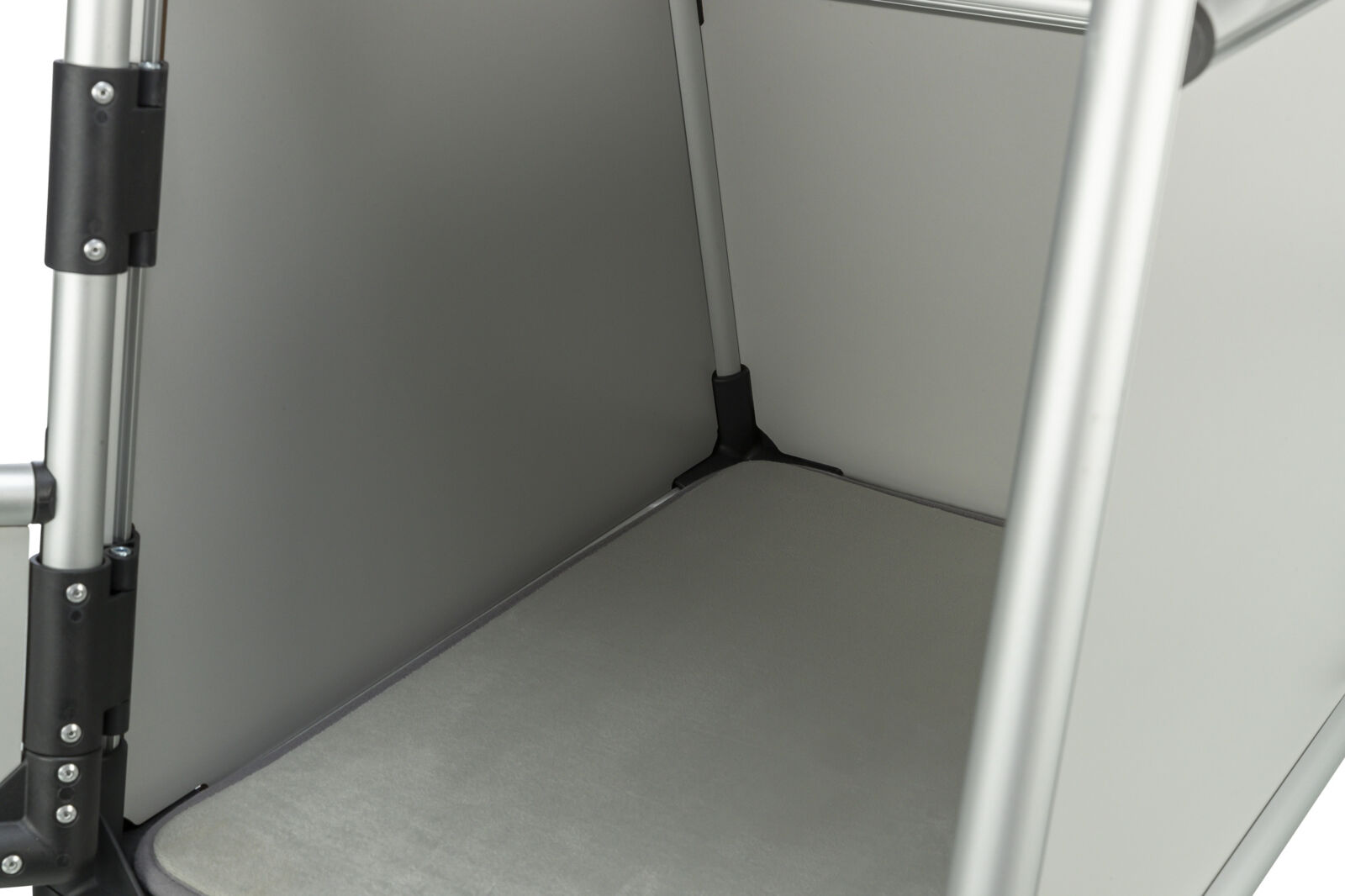 Cusca Dubla de Transport, Aluminiu, M-L: 93 x 64 x 88 cm, Pana la 50 kg, Argintiu/Gri [3]