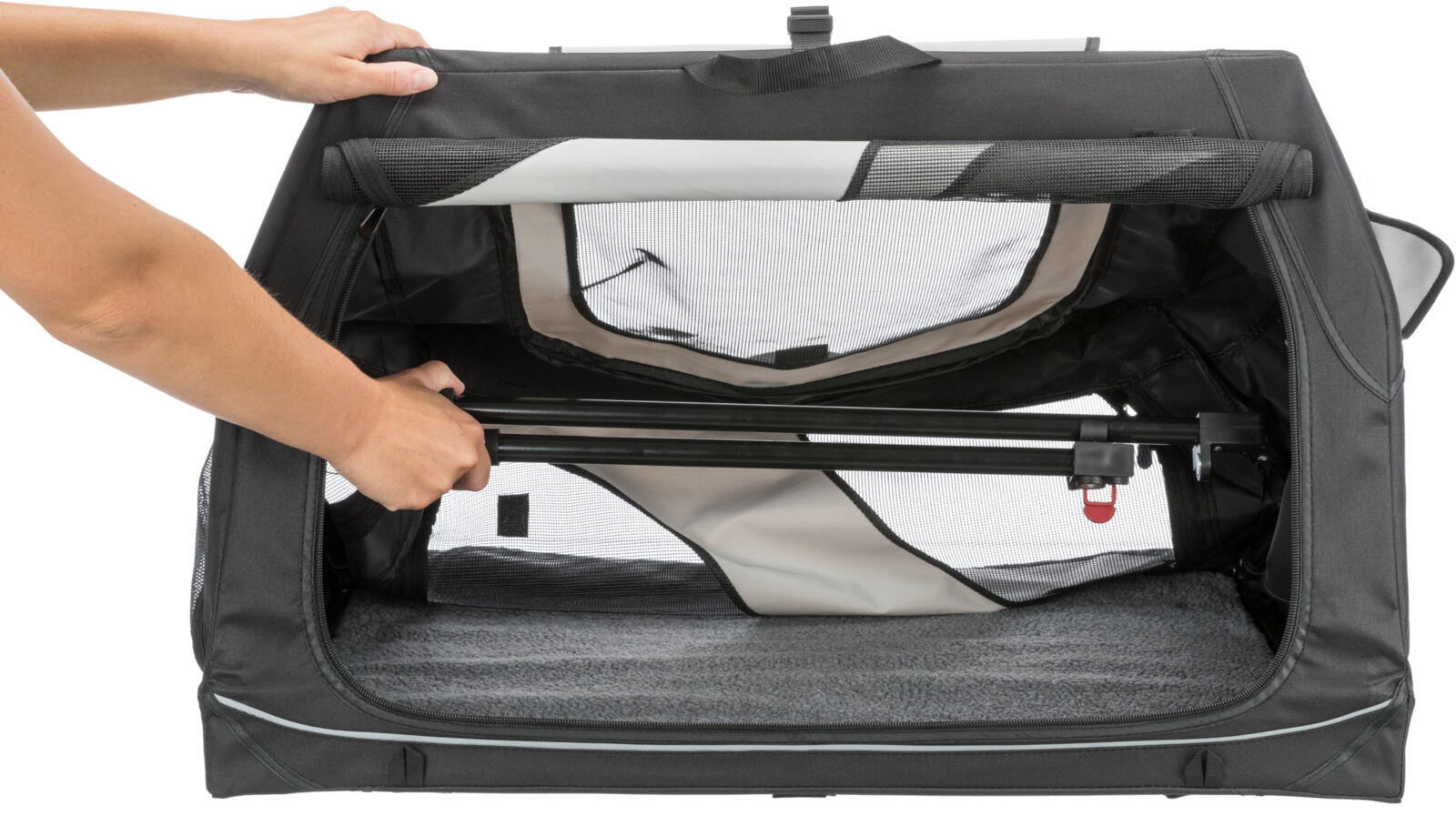 Geanta Transport Auto/Cazare Caini, Vario, S: 61 x 43 x 46 cm, Negru/Gri [3]