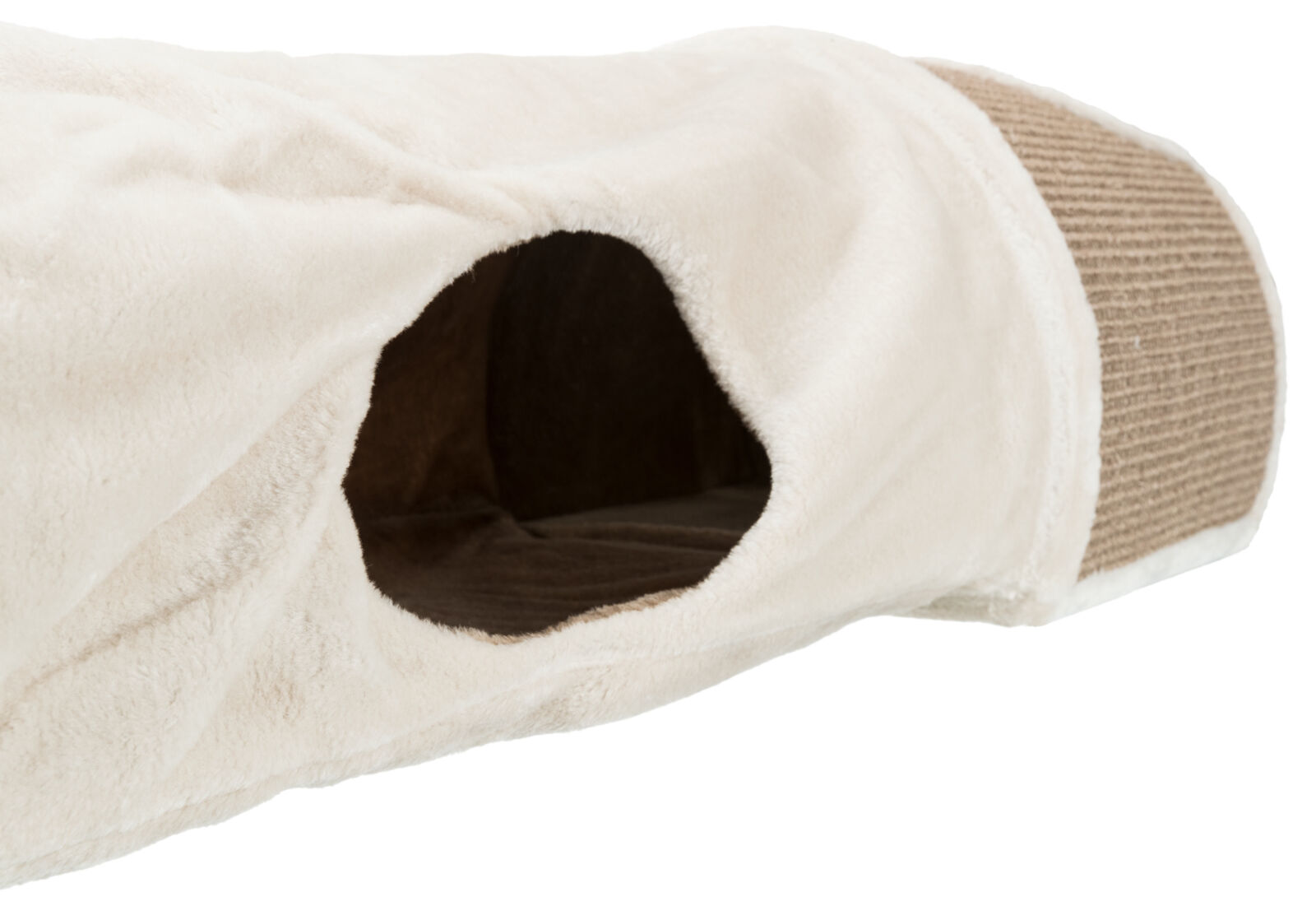Tunel de Zgariat pentru Pisici, 110 x 30 x 38 cm, Gri Deschis/Maro [1]