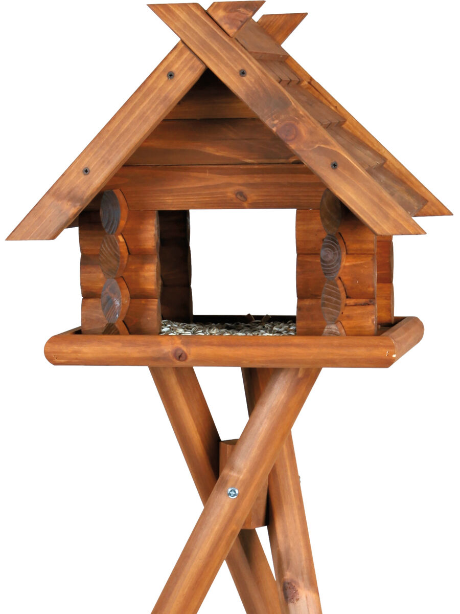 Hranitor Exterior, Cabana cu Suport, 47 x 40 x 36 cm/1.40 m, Maro [1]