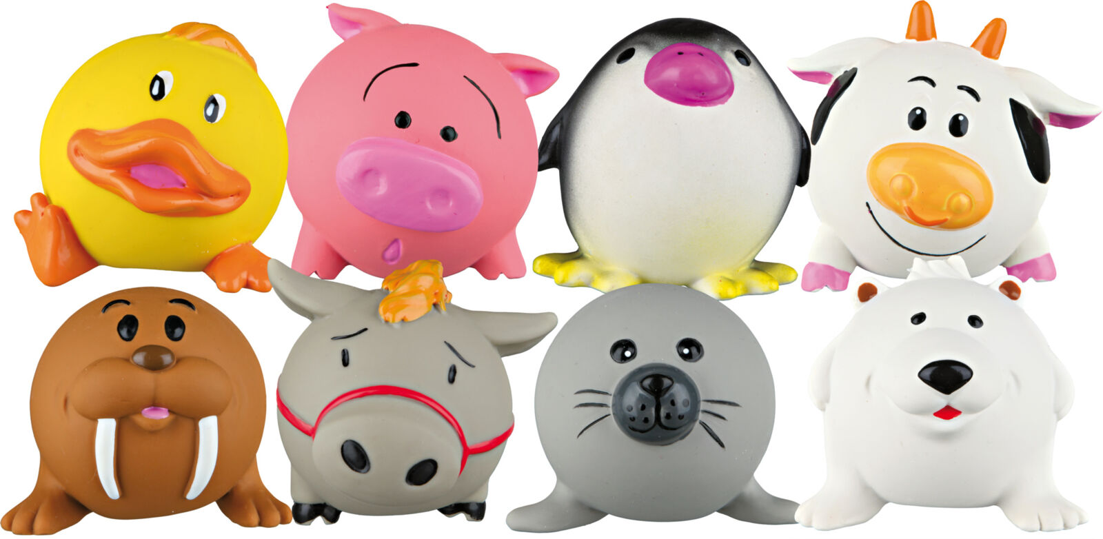 Petshop - Jucarie Pentru Caini, Minge Animalut, Latex, Cu Sunet, 6 cm, Diferite Modele