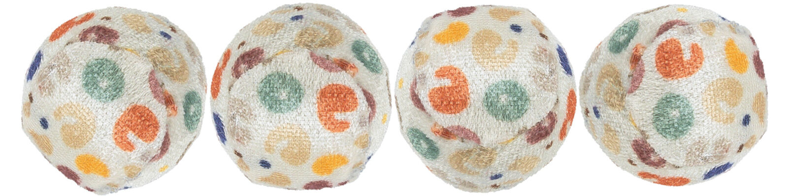 Petshop - Jucarie Pentru Pisici, Set 4 Mingi Cu Imprimeu Leopard, 4 cm