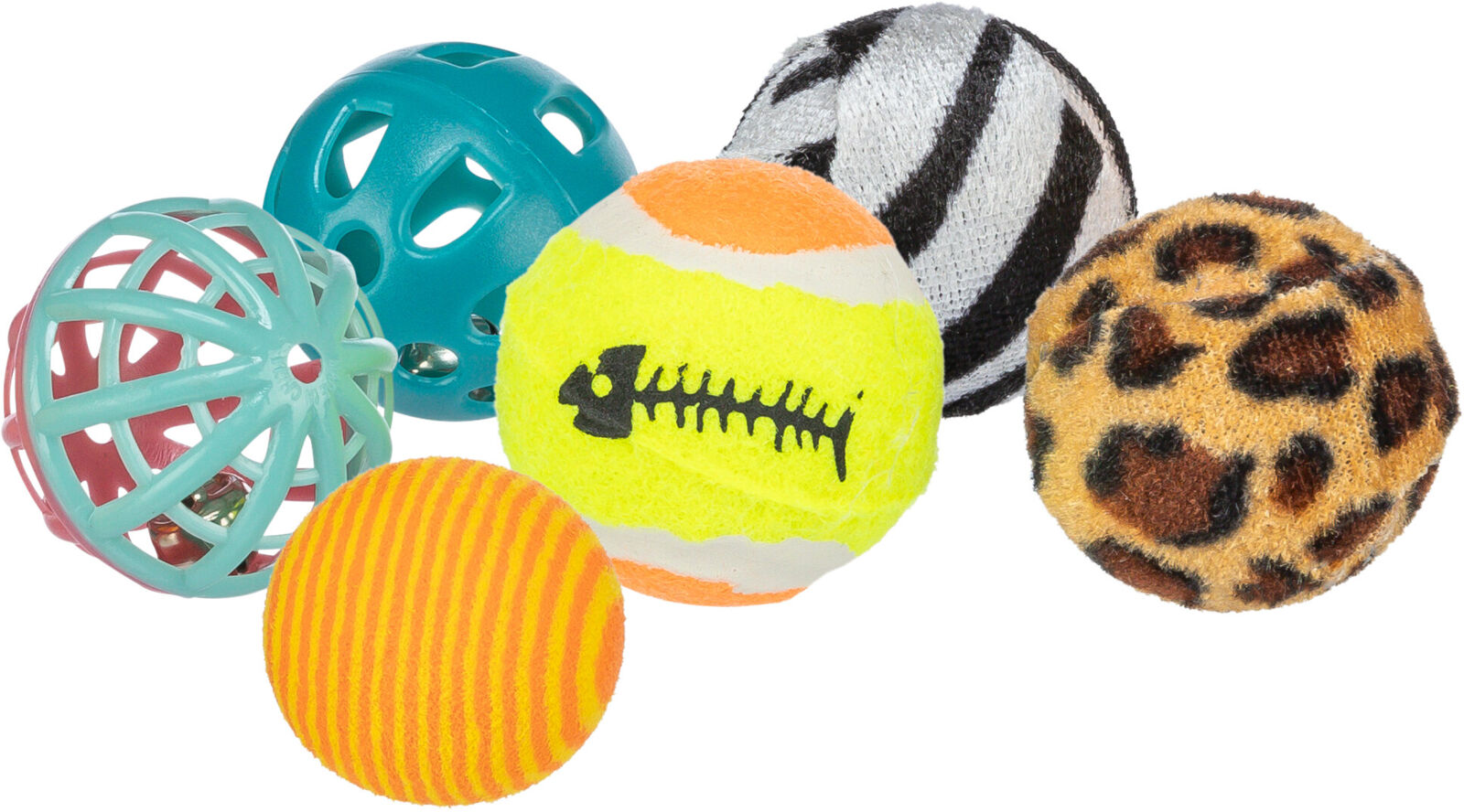 Petshop - Jucarie Pentru Pisici, Set 6 X Mingi, 4 cm