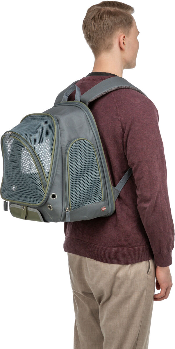 Rucsac de Transport, Lyla, 34 x 22 x 42 cm, Pana la 8 kg, Gri/Albastru [6]