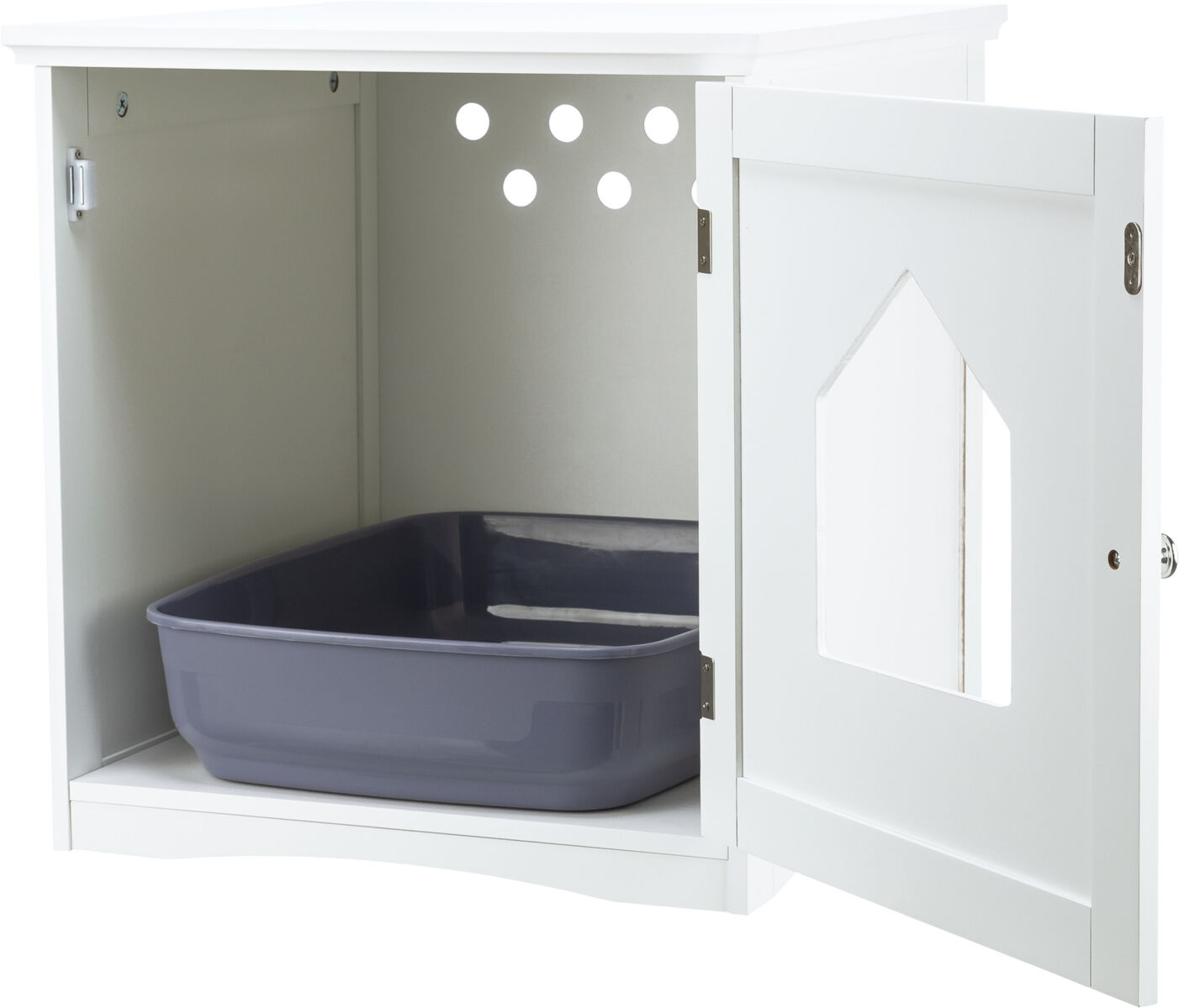 Casuta pentru Litiera, MDF, 49 x 51 x 51 cm, Alb [4]