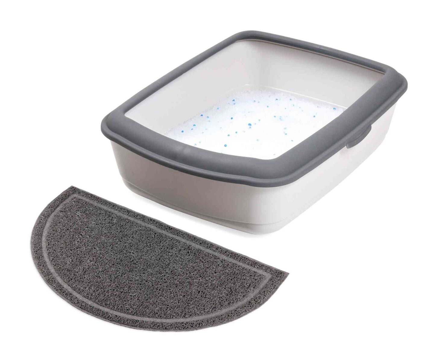 Covoras In Fata Litierei, Forma Semicircular, PVC, 59 x 35 cm, Antracit [1]