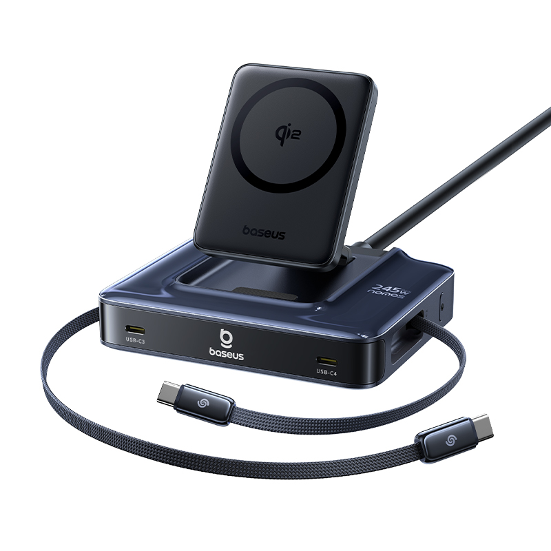 Laptop, Tablete & Telefoane - Statie incarcare Baseus Nomos NH21 6 in 1 245W negru
