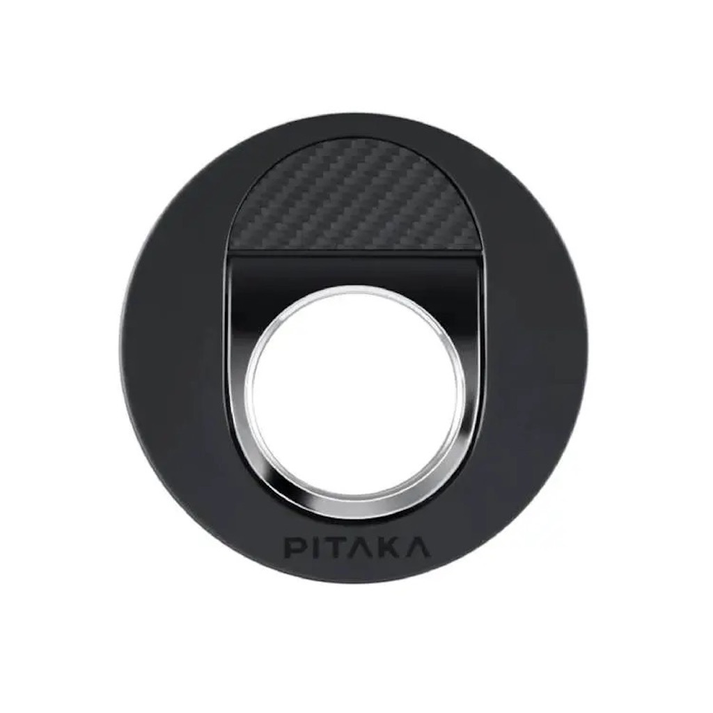 Laptop, Tablete & Telefoane - Suport inel Pitaka MagEZ Grip 2 600D, Compatibil cu MagSafe, Negru