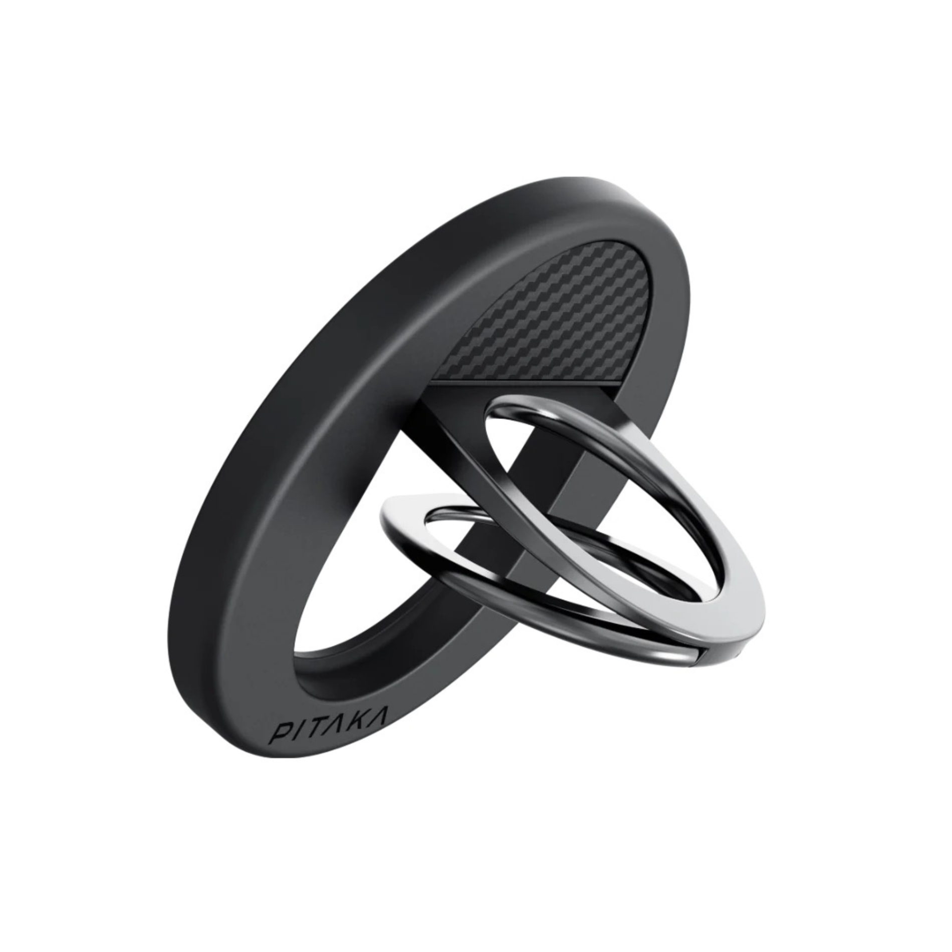 Accesorii telefoane mobile - Suport inel Pitaka MagEZ Grip 3, Compatibil cu MagSafe, Negru