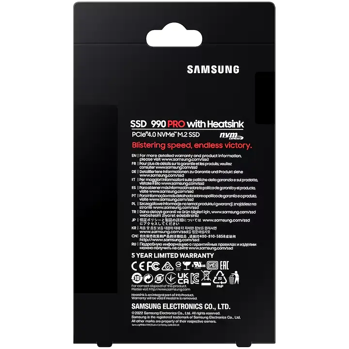 Solid State Drive (SSD) Samsung 990 PRO Heatsink 2TB [8]