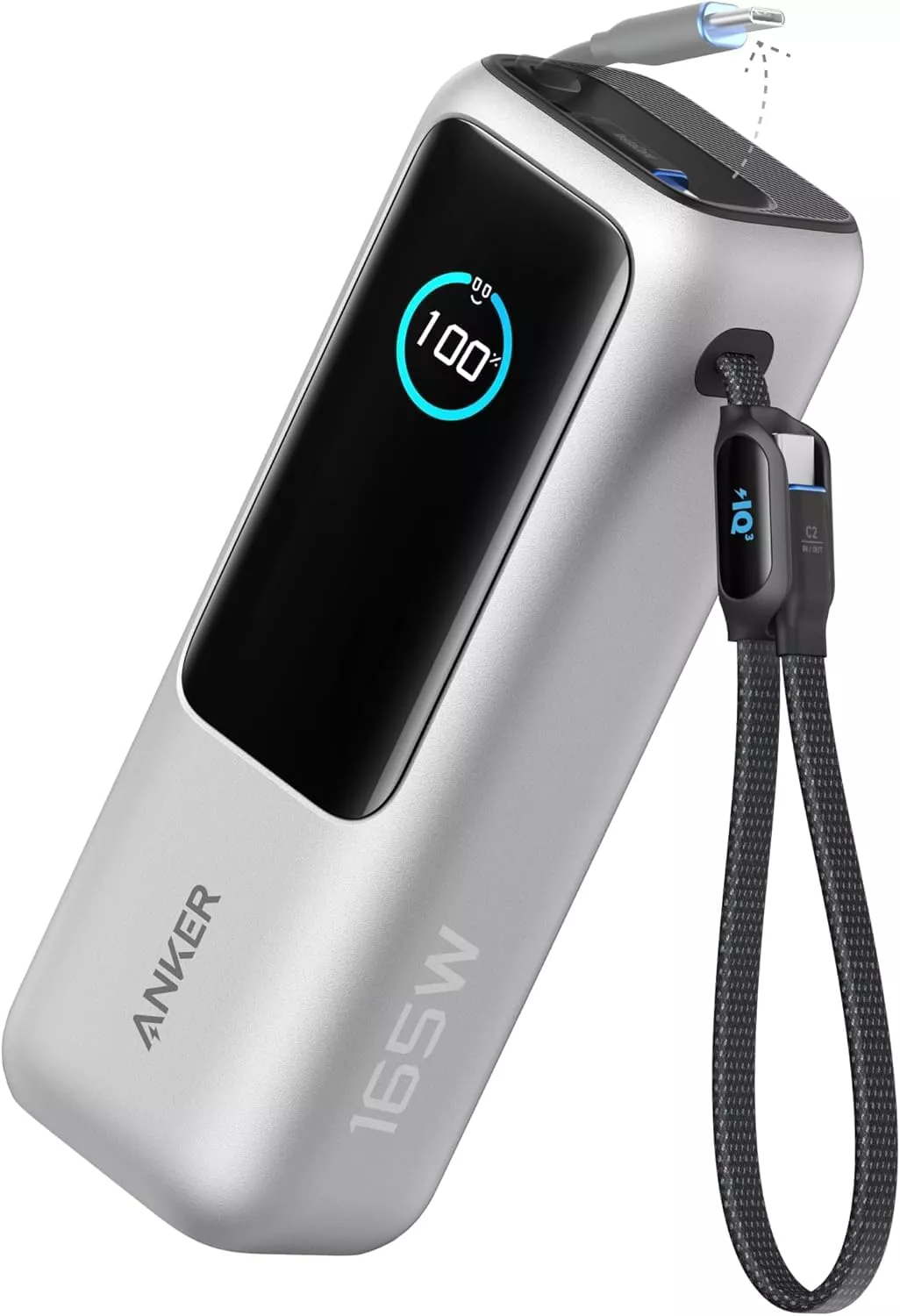 Baterie externa Anker 25.000 mAh, USB-C, Argintiu [1]